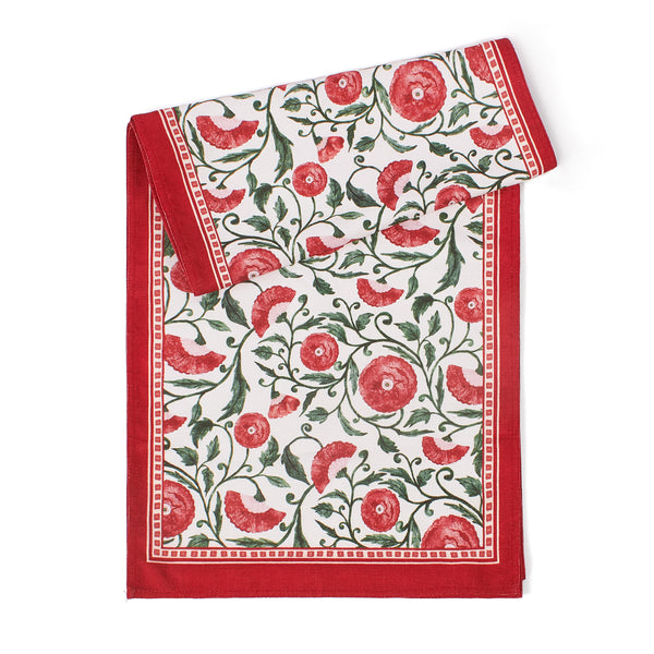 French Retro Floral Printed Table Runner