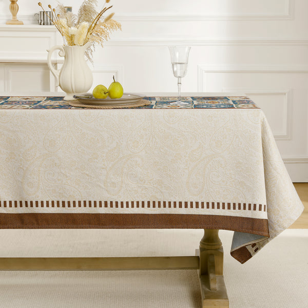 Vintage Embroidery Plaid Tablecloth
