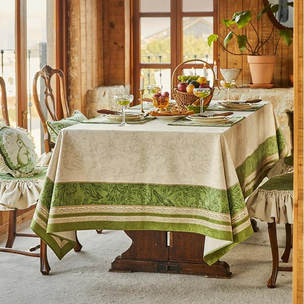 Chenille Valley Lily of the Valley Tablecloth