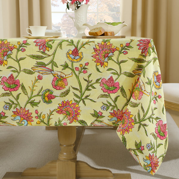 Yellow Abstract Cosmos Tablecloth