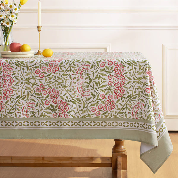 Blush Hand-Drawn Waterproof Daisy Tablecloth